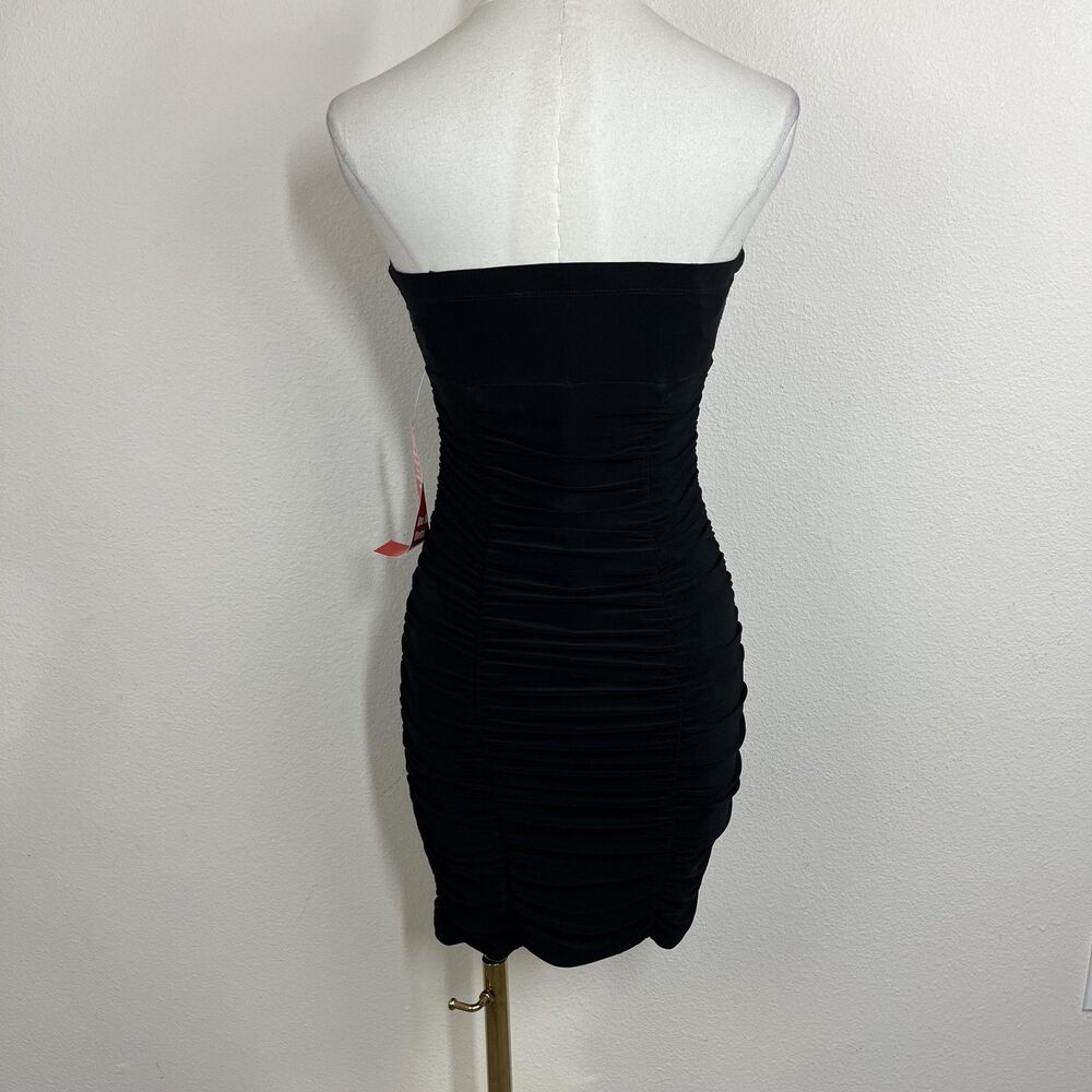 Wishes Wishes Wishes Dress Womens Small Black Sequin Bodycon Mini Party Club 00s - Picture 2 of 7